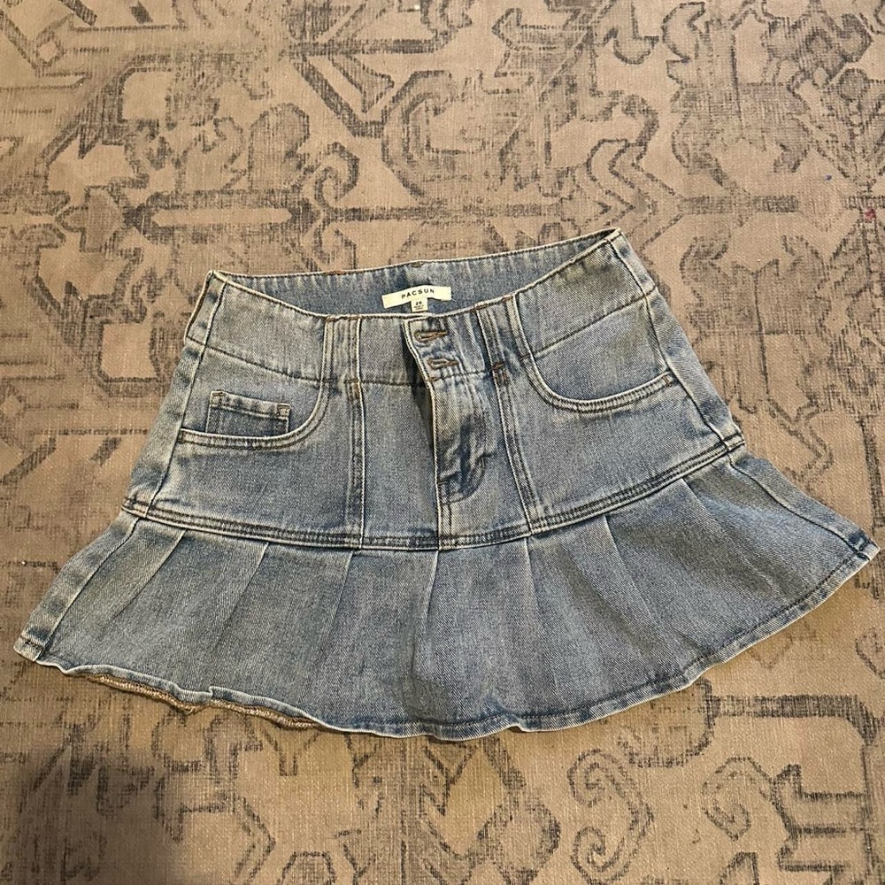 PacSun Flared Denim Mini Skirt